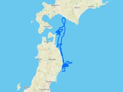 オオミズナギドリの移動軌跡